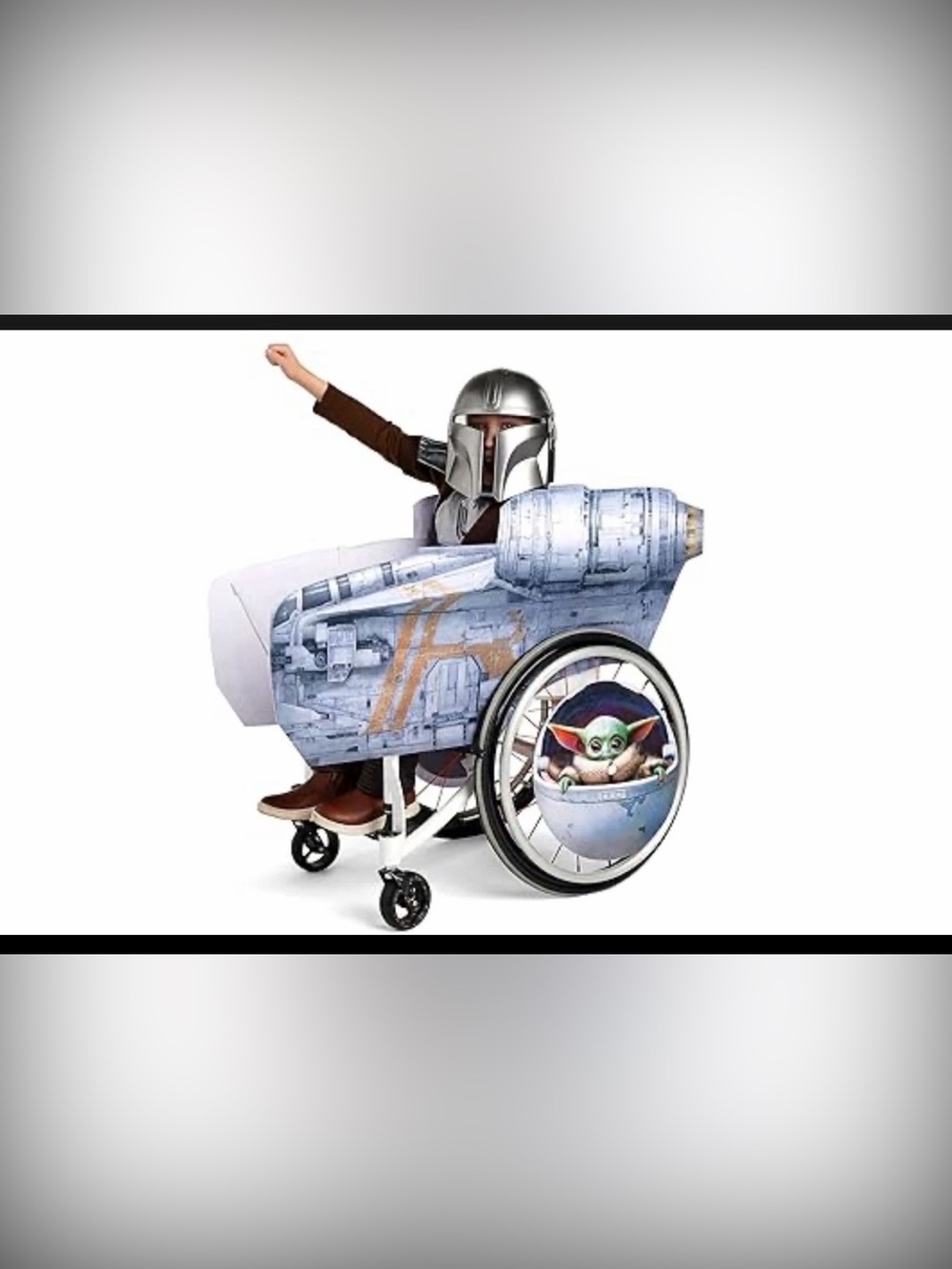 Disney The Mandalorian Wheelchair Cover with Baby Yoda Art - Silver/Blue
